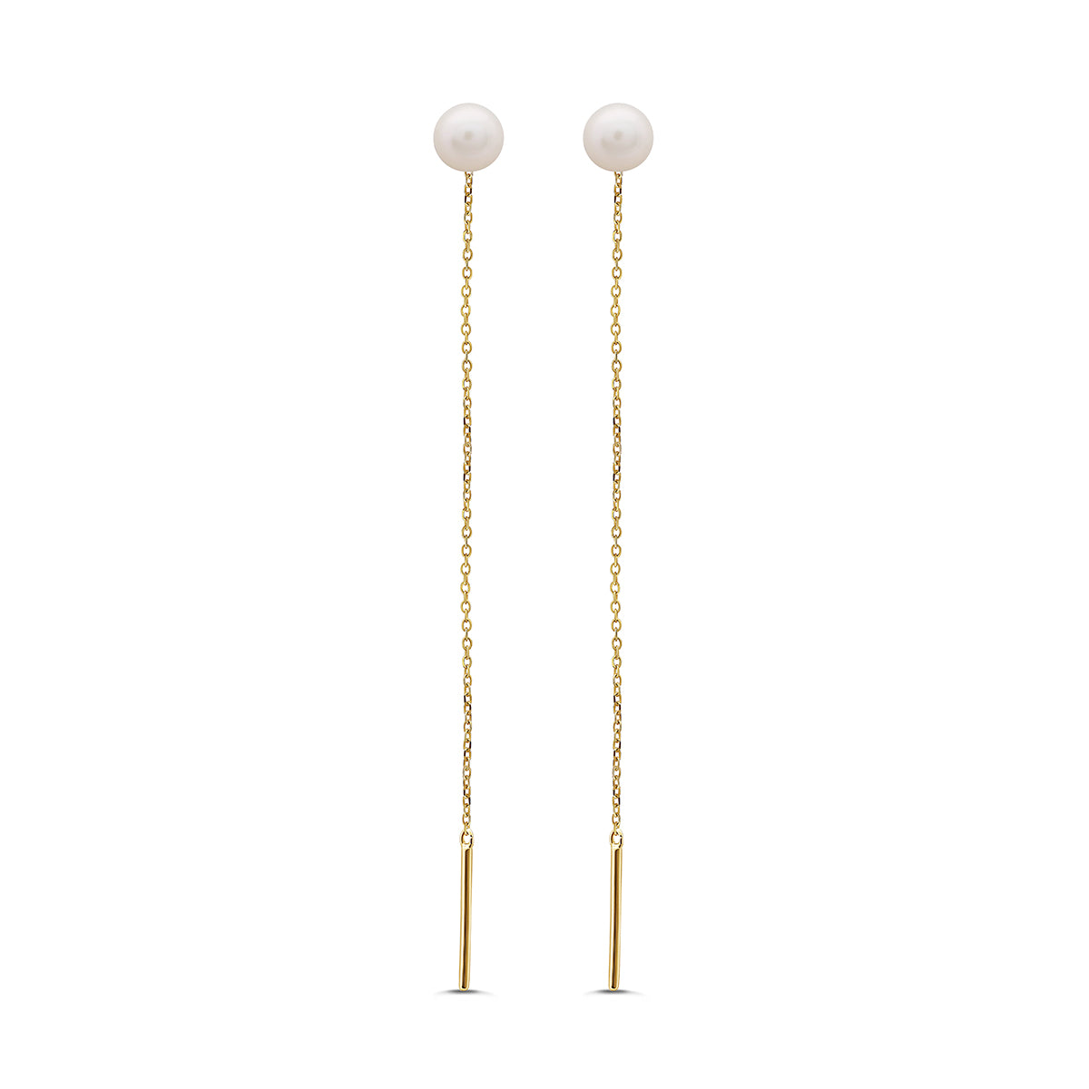 PEARL DROP THRED EARRINGS