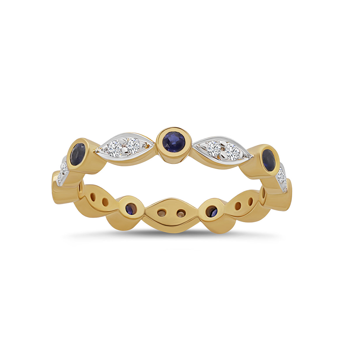 Diamond and Sapphire full eternity ring
