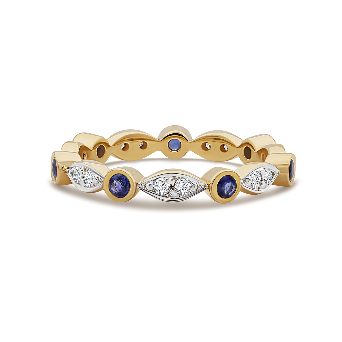 Diamond and Sapphire full eternity ring