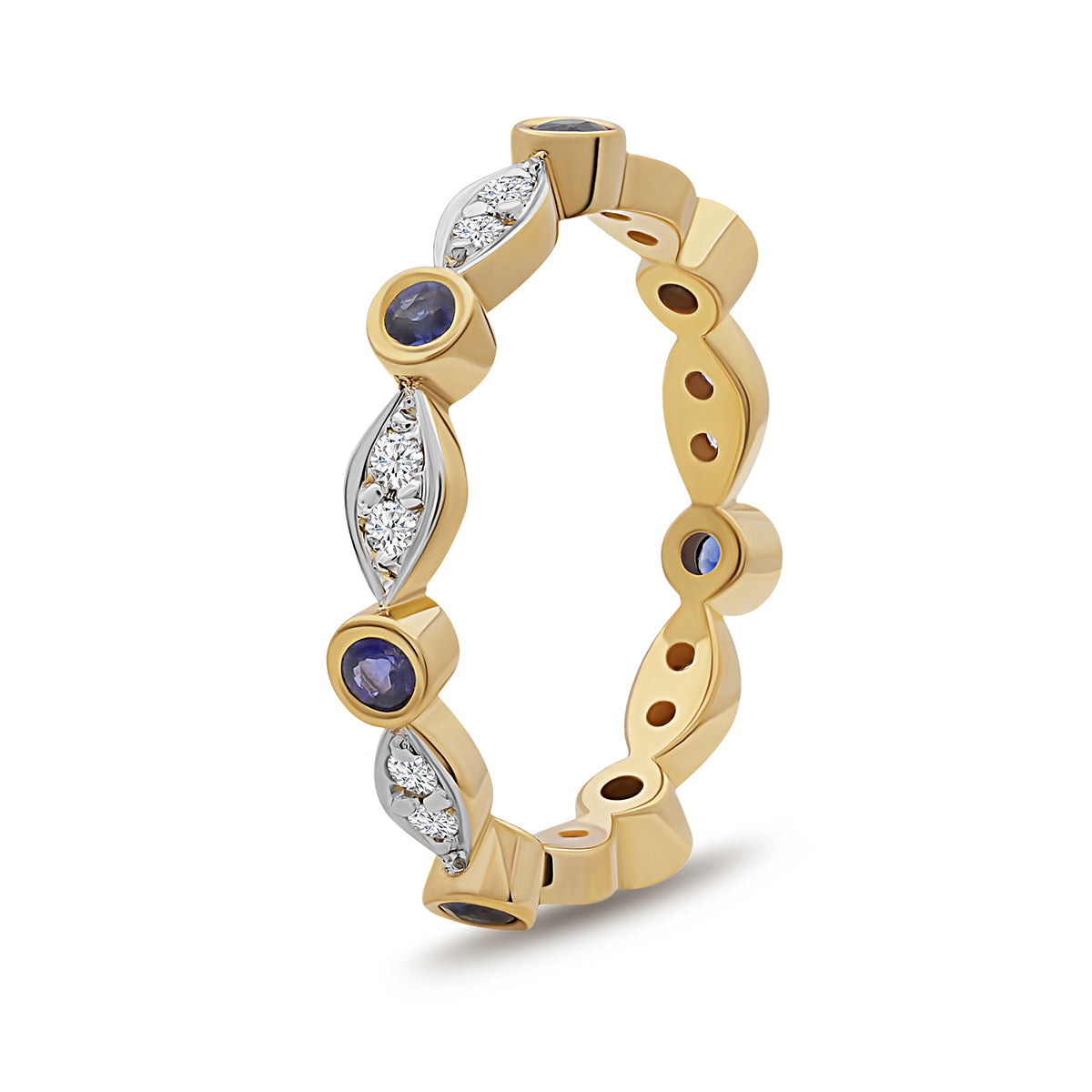 Diamond and Sapphire full eternity ring