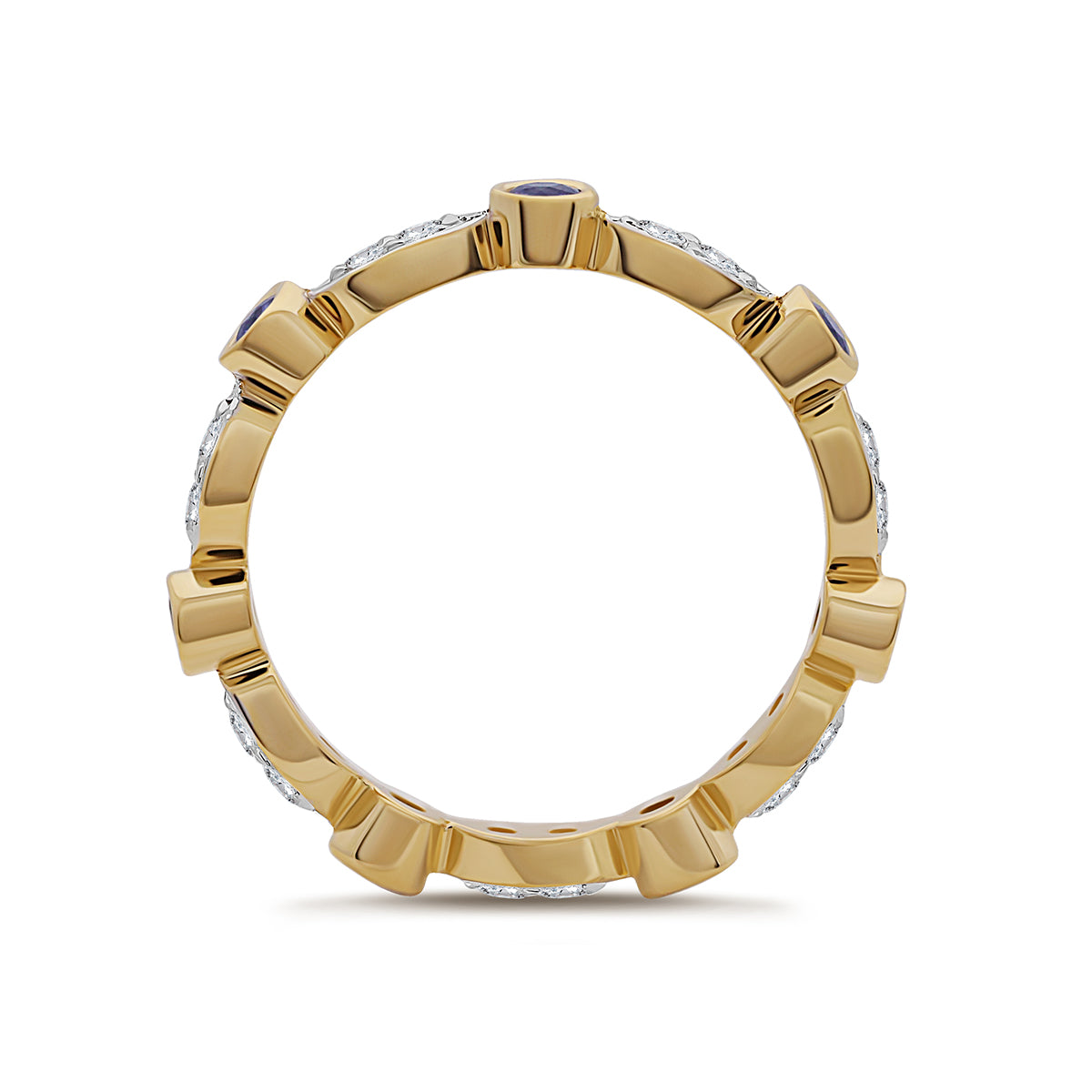 Diamond and Sapphire full eternity ring