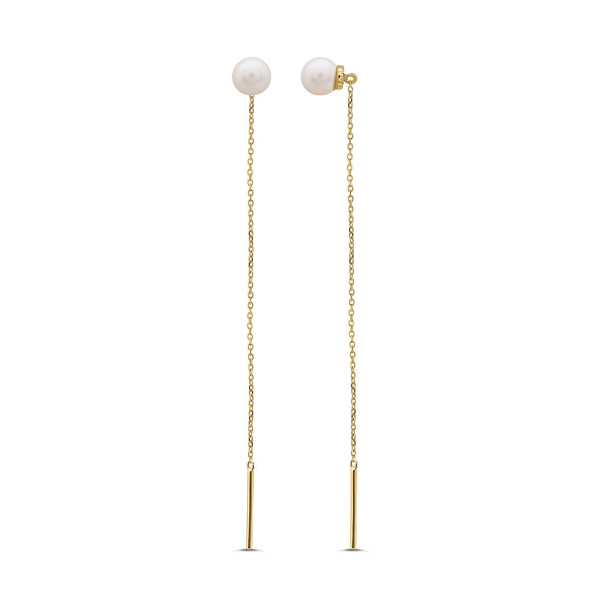 PEARL DROP THRED EARRINGS